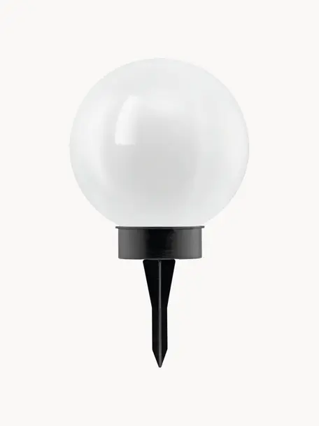 Borne d'éclairage solaire LED Zindy, Blanc, noir, Ø 20 x haut. 40 cm