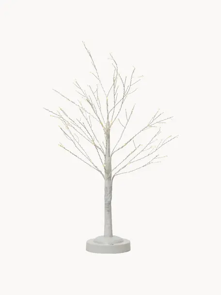 Árbol LED Cosy, a pilas con temporizador, Plástico, Blanco, Ø 20 x Al 55 cm