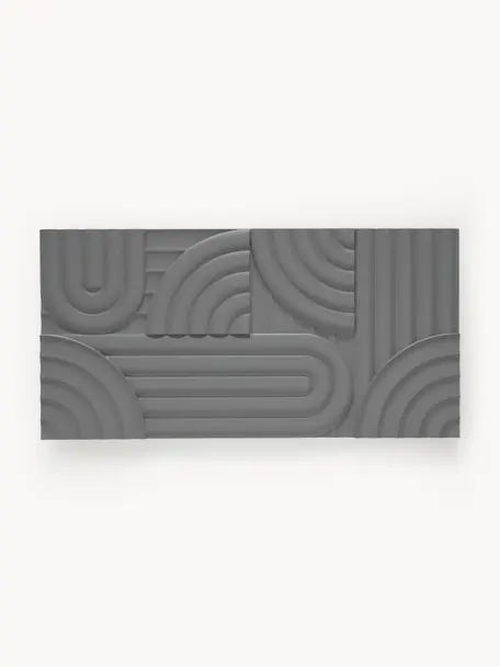 Decoración de pared Massimo, Tablero de fibras de densidad media (MDF), Gris, An 120 x Al 60 cm