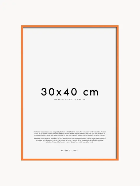 Cadre photo artisanal Explore, tailles variées, Orange, 30 x 40 cm