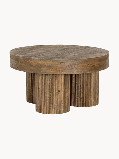 Ronde mangohouten salontafel Dacca, Mangohout, Mangohout, Ø 110 x H 76 cm