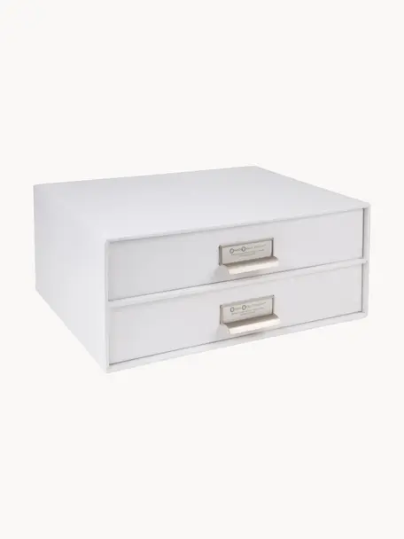 Organizador de escritorio Birger, Caja: canvas, cartón macizo, Blanco, An 33 x F 25 cm