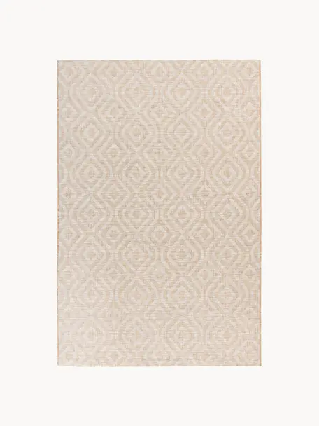 In- & Outdoor Teppich Nordic mit grafischem Muster, 100 % Polypropylen, Beige, Off White, B 80 x L 150 cm (Größe XS)