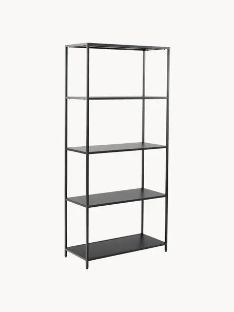 Metall-Regal Neptun, Metall, pulverbeschichtet, Schwarz, B 70 x H 150 cm