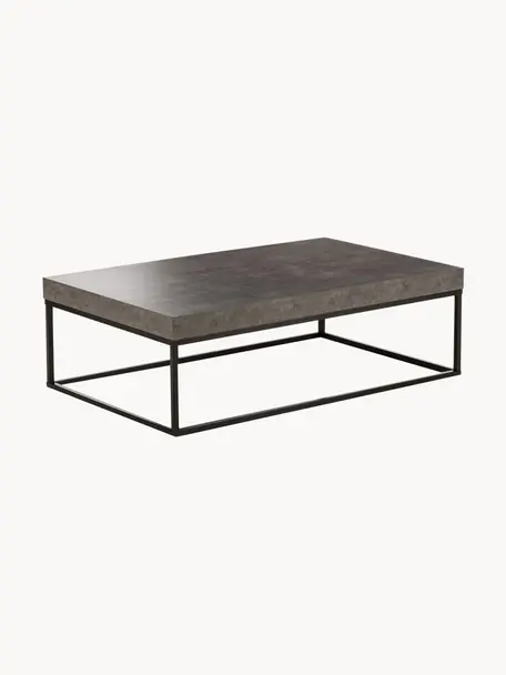 Konferenční stolek Ellis, Betonový vzhled, tmavě šedá, Š 120 cm, H 75 cm