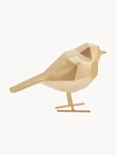 Decoratief object Bird, Polyresin, Goudkleurig, B 17 x H 14 cm