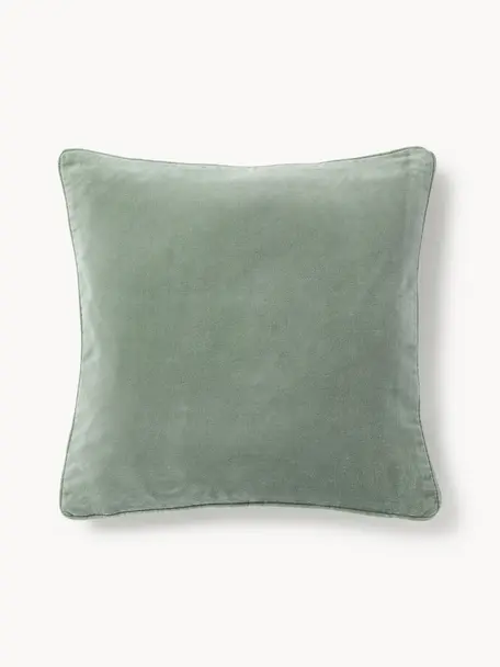 Housse de coussin en velours Dana, 100 % coton

Le matériau est certifié STANDARD 100 OEKO-TEX®, 21.HCN.84376, Hohenstein, Vert sauge, larg. 60 x long. 60 cm