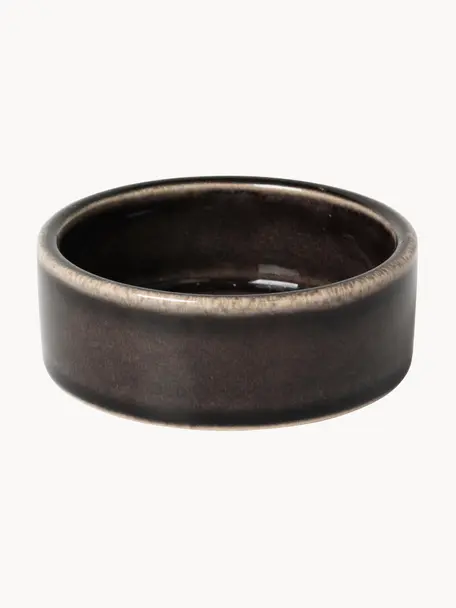 Bols apéritif artisanaux Nordic Coal, 4 pièces, Grès cérame, Noir, Ø 8 x haut. 3 cm