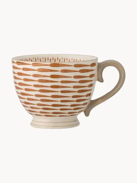 Taza artesanal Maple, Cerámica de gres, Marrón claro, beige claro, Ø 11 x Al 9 cm, 420 ml