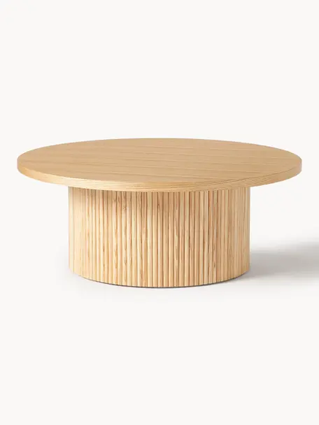Table basse ronde en bois Nele, Bois, Ø 85 x haut. 33 cm