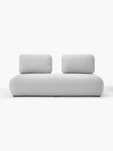 Modulares Garten-Loungesofa Olala (2-Sitzer), Bezug: 100 % Polyester Der hochw, Gestell: Metall, beschichtet, Webstoff, Hellgrau, B 204 x H 78 cm