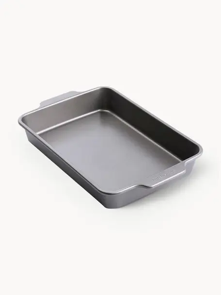 Bandeja horno antiadherente Bakery, Acero aluminizado, Gris oscuro, Largo 43 cm, Ancho 25 cm, Alto 6 cm