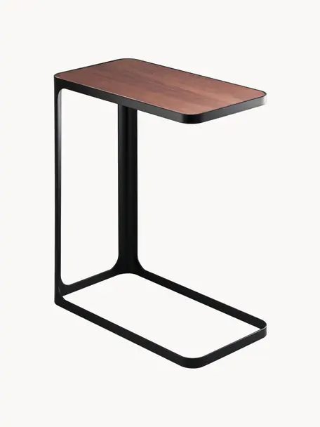 Table d'appoint avec plateau en bois Frame, Noir, bois foncé, larg. 45 x prof. 52 cm