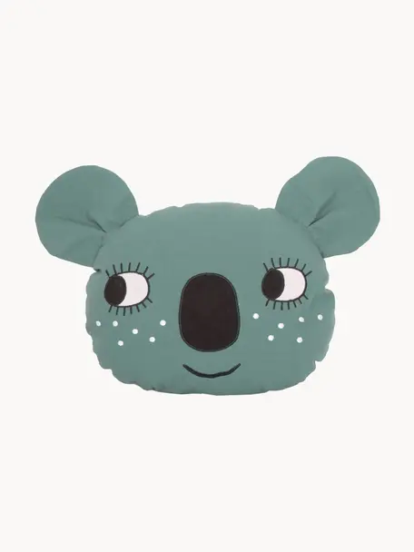 Kissen Koala, mit Inlett, Bezug: 100 % Baumwolle, Blaugrau, B 40 x L 32 cm