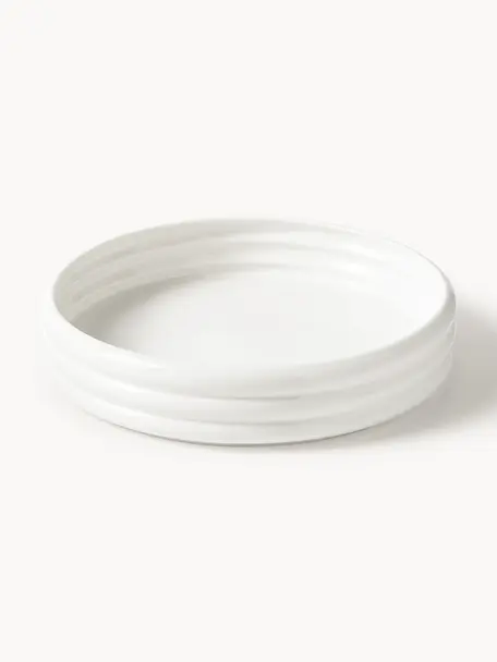 Fuente de porcelana Maira, Cerámica, Blanco, Ø 26 x Al 6 cm