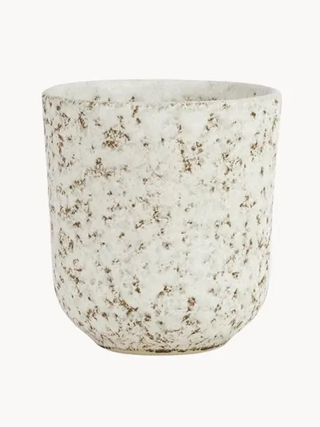 Mugs avec émail réactif Salt, 6 pièces, Grès cérame, émaillé, Blanc cassé, brun, Ø 8 x haut. 9 cm, 230 ml