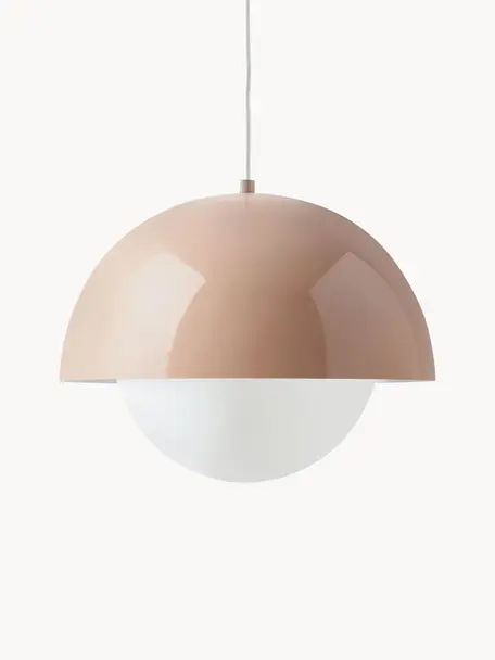 Suspension Lucille, Blanc, abricot, Ø 35 x haut. 30 cm