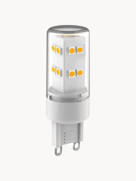 G9 Leuchtmittel, neutrales Weiß, 1 Stück, Leuchtmittelschirm: Glas, Leuchtmittelfassung: Aluminium, Transparent, Ø 2 x H 6 cm