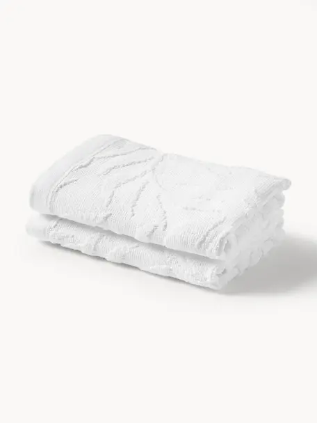 Ręcznik Leaf, różne rozmiary, Biały, Ręcznik, S 50 x D 100 cm, 2 szt.