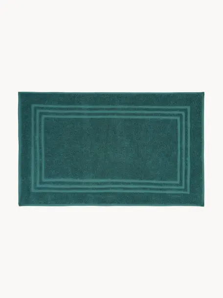 Jednofarebný koberec do kúpeľne Gentle, 100 % bavlna, Petrolejová, Š 50 x D 80 cm