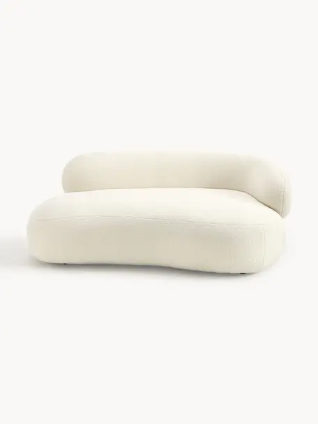 Teddy-Sofa Alba (2-Sitzer), Bezug: Teddy (100% Polyester) De, Gestell: Massives Fichtenholz, Bir, Teddy Off White, B 185 x T 114 cm, Rückenlehne rechts