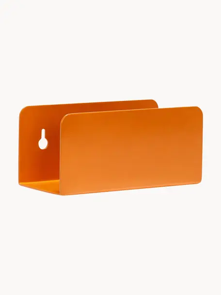 Nástenný stojan na časopisy Clutch, Potiahnutý kov, Oranžová, Š 15 x H 7 cm