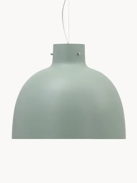 Grote hanglamp Bellissima, Kunststof, Saliegroen, Ø 50 x H 41 cm