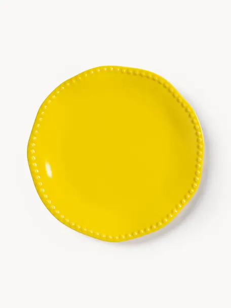 Plytké taniere z čínskeho porcelánu Perle, 2 ks, Čínsky porcelán, Slnečná žltá, Ø 27 cm