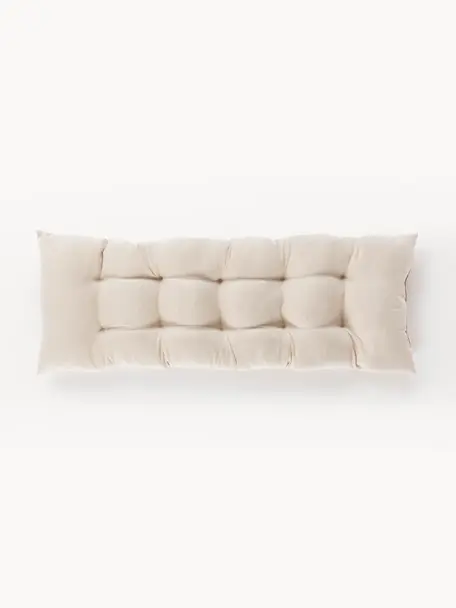 Cuscino sedia lungo Ortun, Rivestimento: polipropilene (100% olefi, Beige chiaro, Larg. 40 x Lung. 120 cm