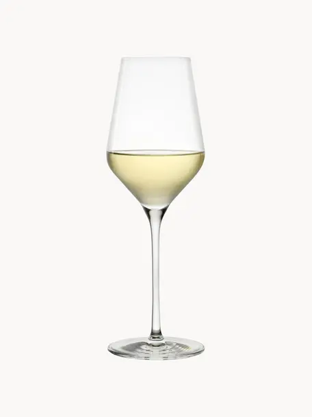 Witte wijnglazen Quatrophil, 6 stuks, Kristalglas, Transparant, Ø 8 x H 25 cm, 405 ml
