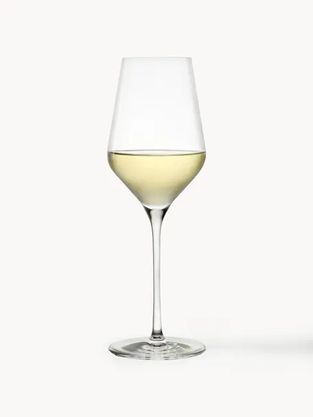 Bicchieri da vino bianco in cristallo Quatrophil 6 pz, Cristallo

Porta il fascino del cristallo sulla tua tavola! Il vetro è eccezionalmente trasparente e pesante, il che lo rende prezioso e bello allo stesso tempo. Inoltre, i tagli in filigrana rendono ogni pezzo un oggetto speciale, pratico e bello al tempo stesso., Trasparente, Ø 8 x Alt. 25 cm, 405 ml