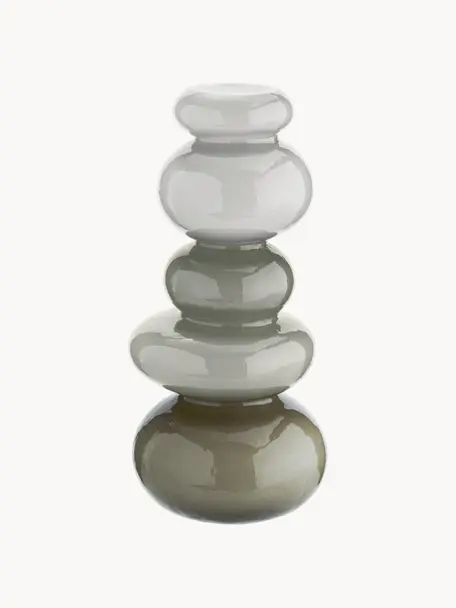 Glas-Vase Stone, Glas, Grüntöne, Ø 11 x H 24 cm