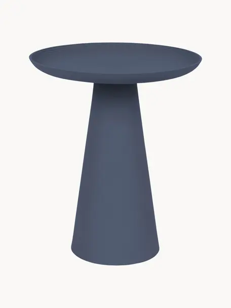 Table d'appoint ronde en métal Ringar, Aluminium, revêtement par poudre, Bleu foncé, Ø 40 x haut. 50 cm