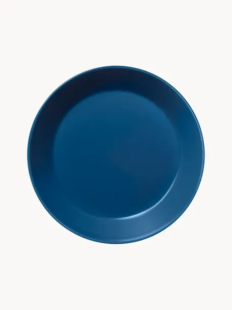 Plato postre de porcelana Teema, Porcelana vitro, Azul oscuro, Ø 18 cm