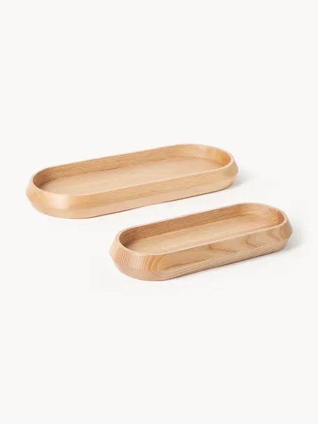 Deko-Tabletts Copenhagen aus Eschenholz, 2er-Set, Eschenholz, lackiert

Dieses Produkt wird aus nachhaltig gewonnenem, FSC®-zertifiziertem Holz gefertigt., Eschenholz, Set mit verschiedenen Größen