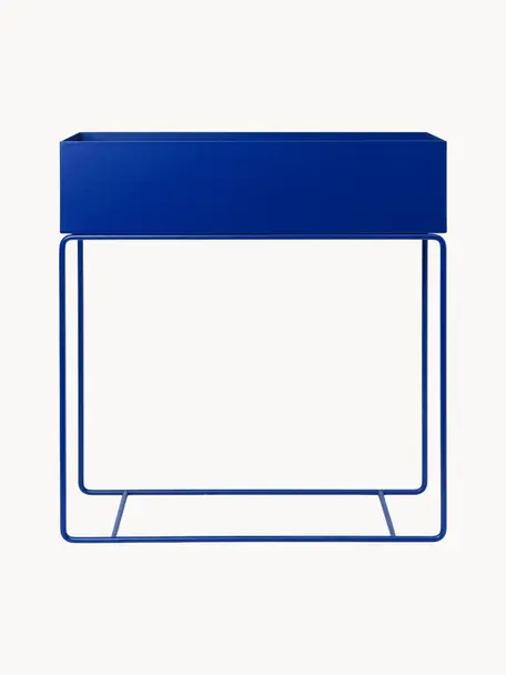 Portavaso Plant Box, Acciaio verniciato a polvere, Blu elettrico, Larg. 60 x Alt. 65 cm