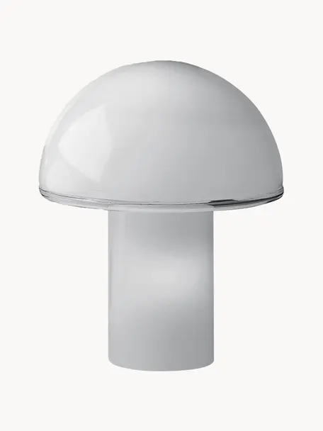 Mundgeblasene Tischlampe Onfale, verschiedene Größen, Opalglas, mundgeblasen, Weiß, Ø 36 x H 44 cm