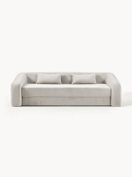 Sofá cama Eliot (3 plazas), Tapizado: 88% poliéster, 12% nylon , Patas: plástico, Tejido gris claro, An 230 x F 100 cm
