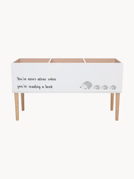 Estantería infantil de madera Salam, Tablero de fibras de densidad media (MDF), Madera pintado blanco, An 90 x Al 50 cm