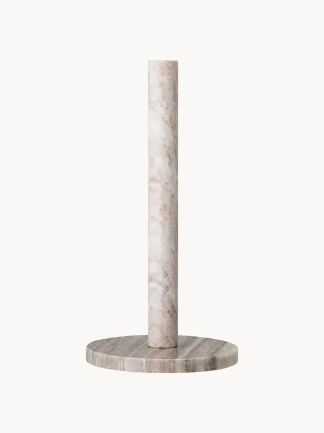 Mramorový stojan na kuchyňské role Emy, Mramor, Bílá, mramorovaná, Ø 15 cm, V 30 cm