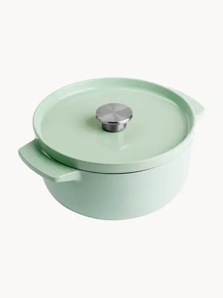 Casseruola con rivestimento antiaderente Doelle, Ghisa con rivestimento antiaderente in ceramica, Verde menta, Ø 22 x Alt. 15 cm