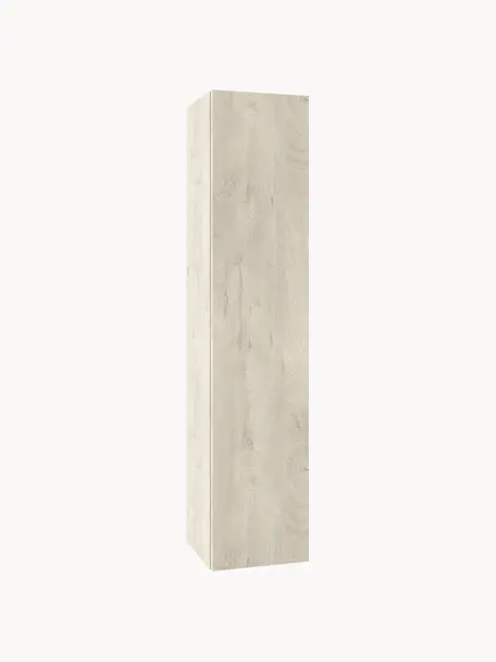 Mueble de baño alto Malmo, 34 cm, Estantes: vidrio, Acabado de madera de roble, An 34 x Al 160 cm