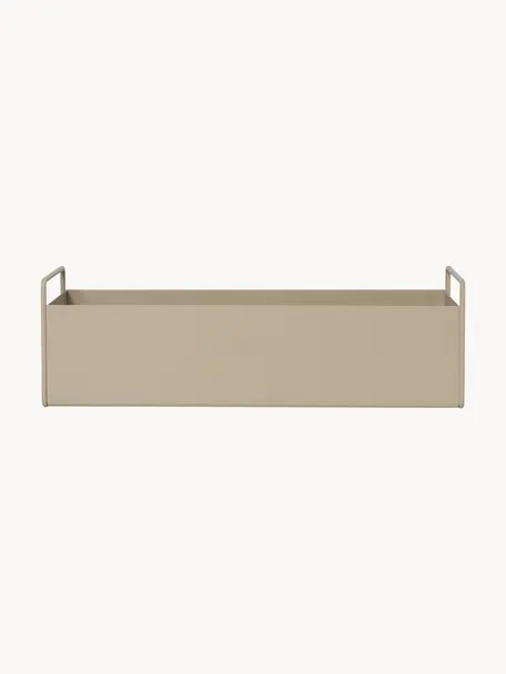 Übertopf Plant Box, Eisen, pulverbeschichtet, Hellbeige, B 45 x H 14 cm