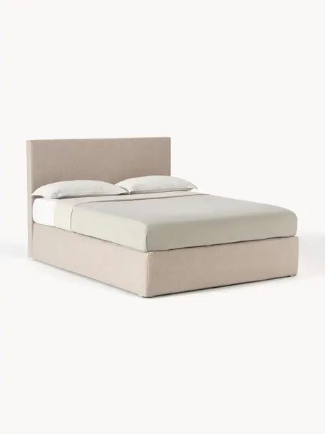 Kontinentální postel Eliza, Béžová, Š 140 cm, D 200 cm, stupeň tvrdosti H2