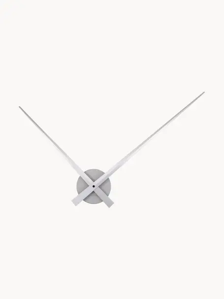 Nástěnné hodiny Little Big Time, Lakovaný hliník, Stříbrná, Ø 90 cm