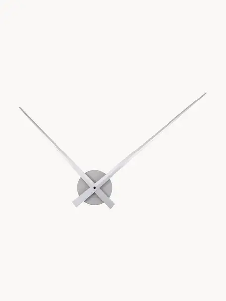 Reloj de pared Little Big Time, Aluminio pintado, Plateado, Ø 90 cm