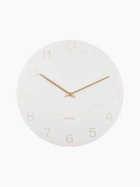 Zegar ścienny Charm, Metal powlekany, Biały, Ø 40 cm