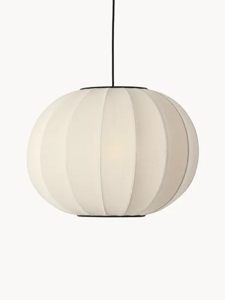 Lampa wisząca Knit-Wit, Złamana biel, Ø 45 x 36 cm