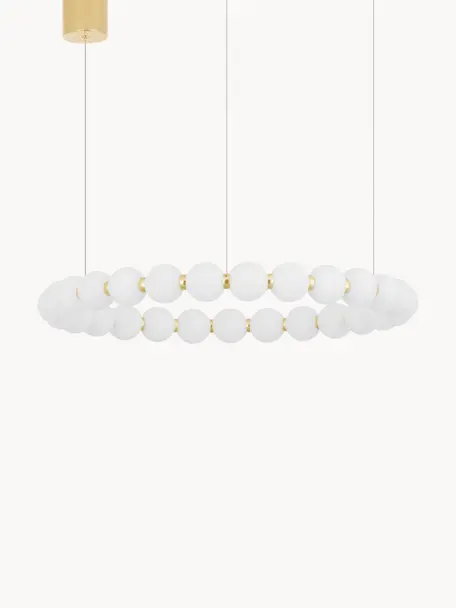 Grande suspension LED à intensité variable Perla, tailles variées, Doré, blanc, Ø 62 cm