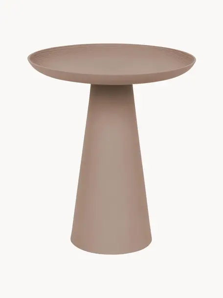 Table d'appoint en métal Ringar, Aluminium, revêtement par poudre, Nougat, Ø 35 x haut. 42 cm